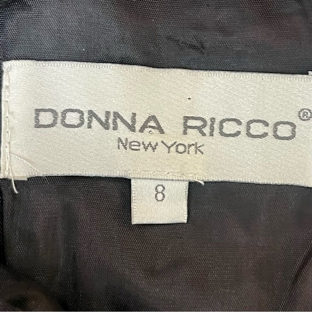 Donna Ricco New York Black Sleeveless Paneled Tank Dress Size 8 - Picture 8 of 10
